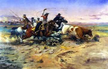the heard quitter 1897 Charles Marion Russell Oil Paintings